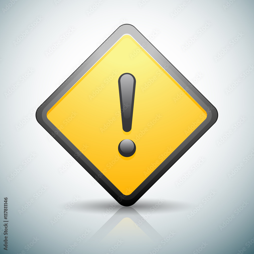 Exclamation danger sign Exclamation danger sign
