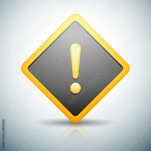 Exclamation danger sign