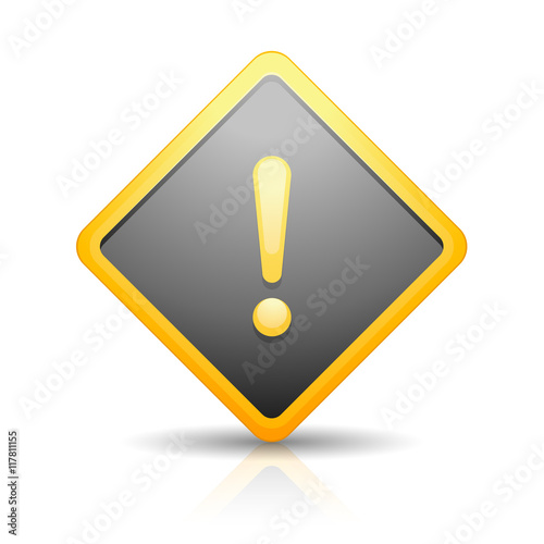 Exclamation danger sign