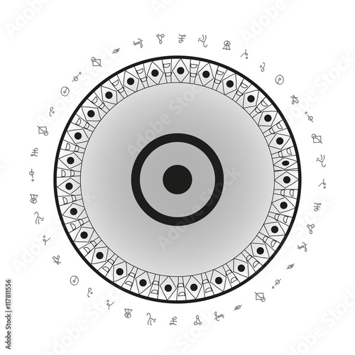 Sun symbol background. Bohemian style