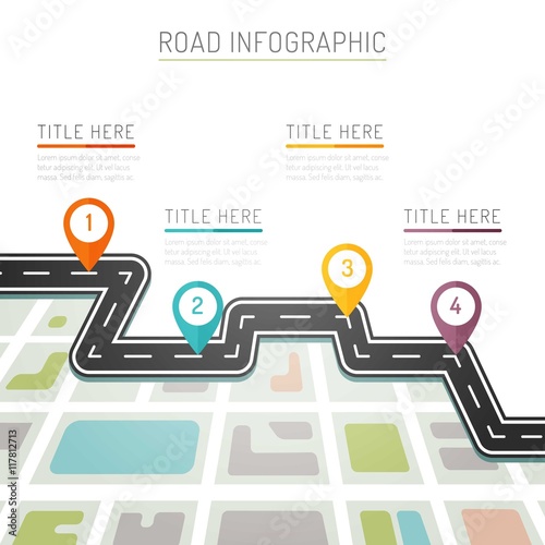 Colors road infography