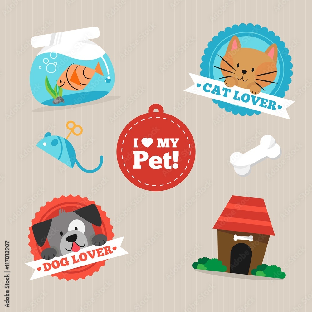 I love my pet labels pack