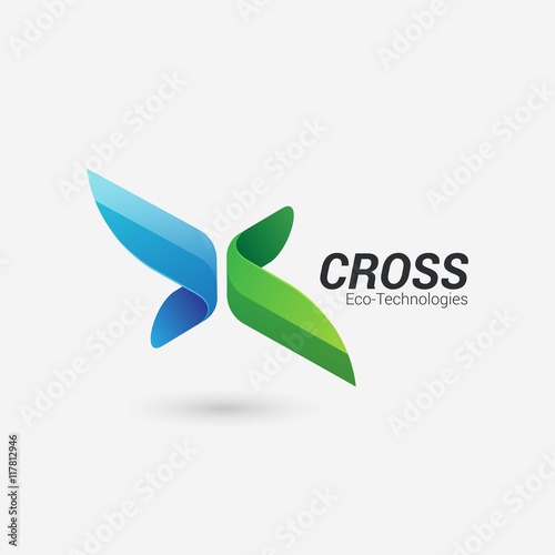Abstract cross logo