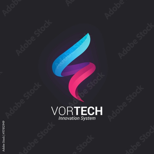 Colors curl logo template