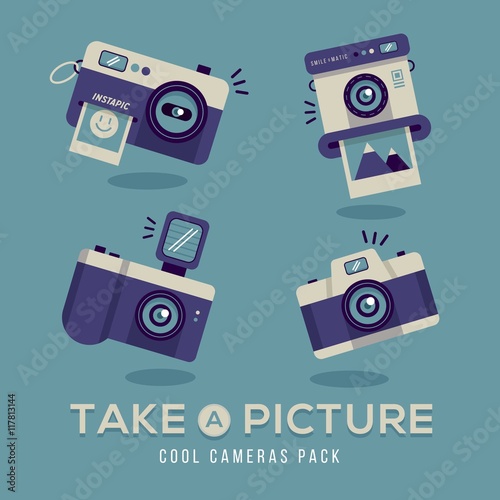 Take a picture with vintage camera