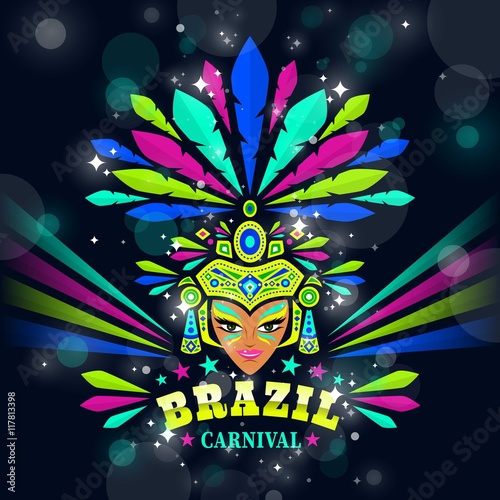 Bright carnival dancer background