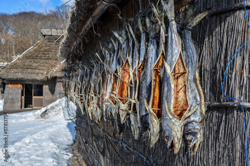 Fisherman's huts (Ainu's huts)