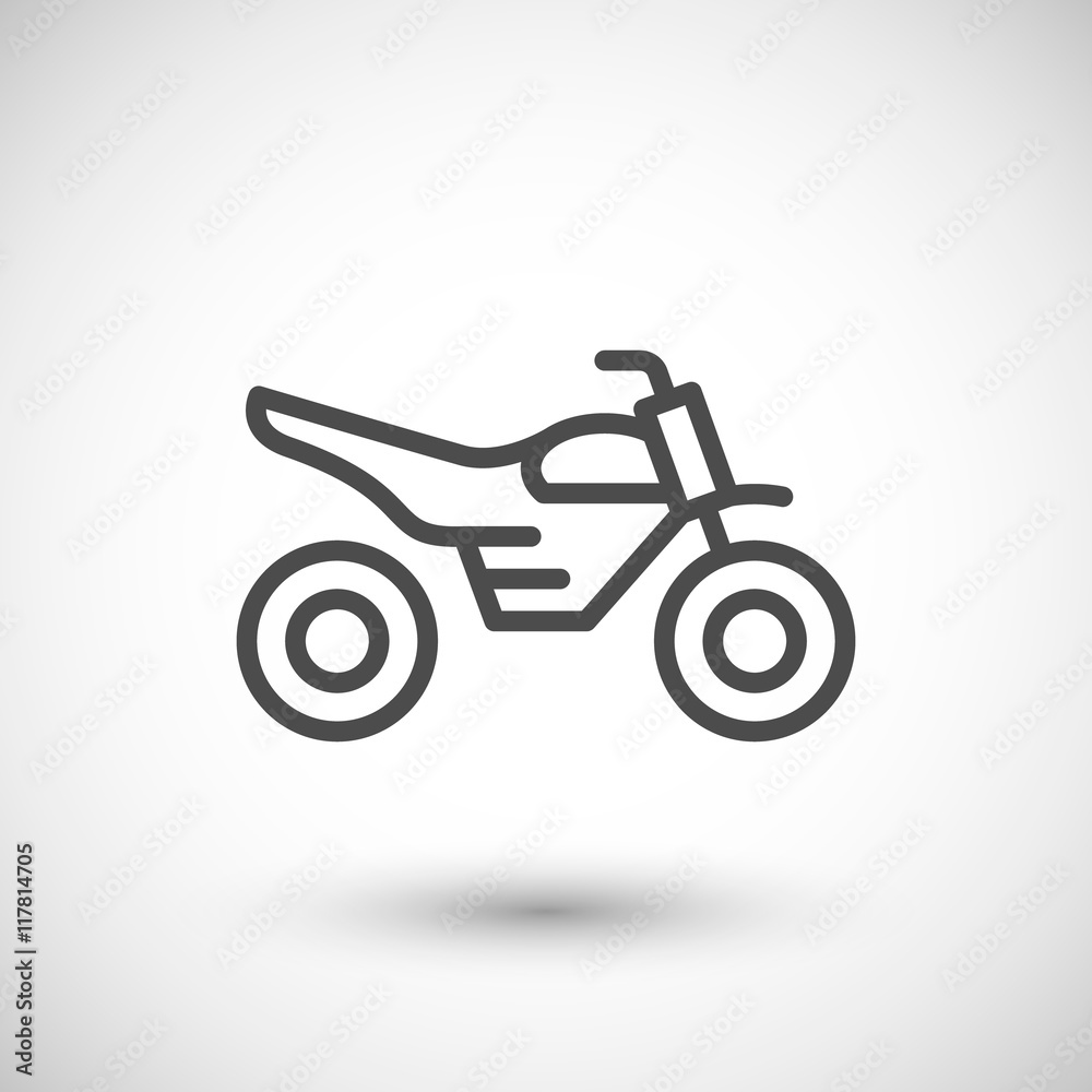 Motocross motorcycle line icon Motocross motorcycle line icon