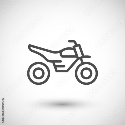 Motocross motorcycle line icon © motorama