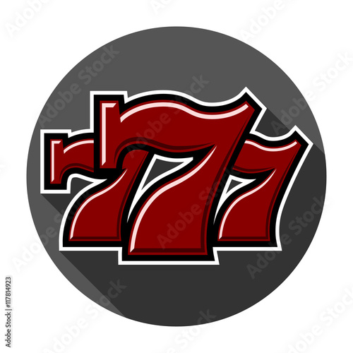 Triple Lucky Sevens icon color vector illustration