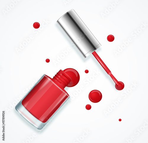 Red Nail Polish. Vector