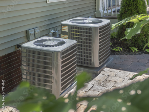 HVAC heating and air conditioning residential units or heat pumps