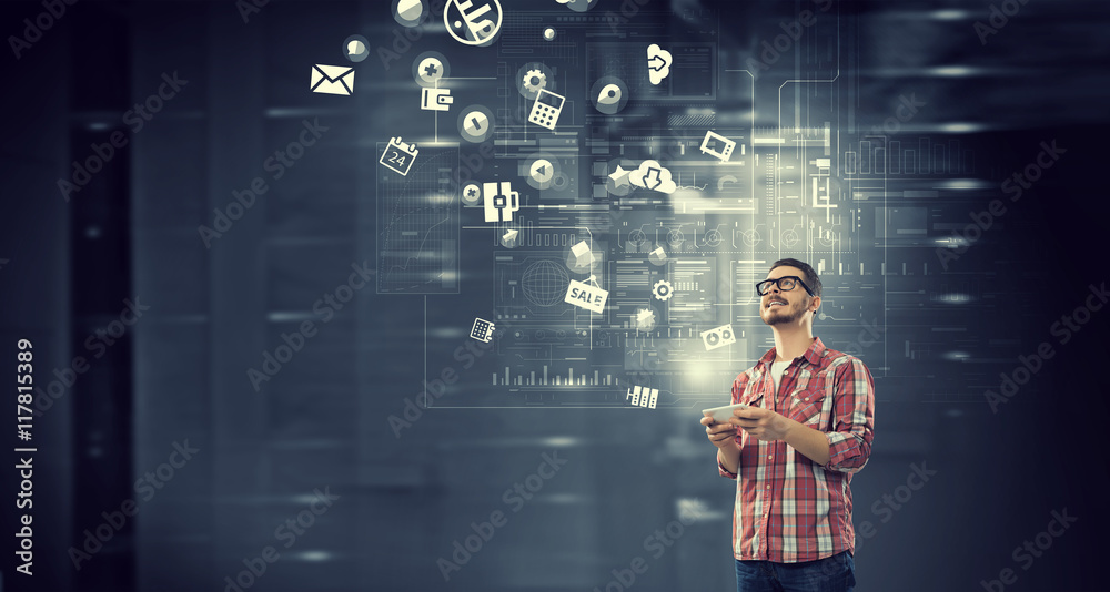 Innovative technologies for your device . Mixed media Innovative technologies for your device . Mixed media