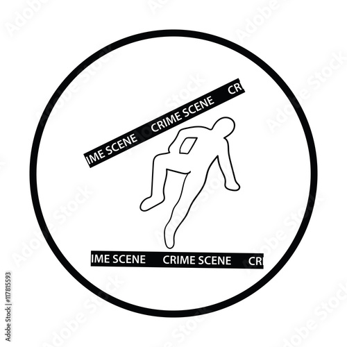Crime scene icon