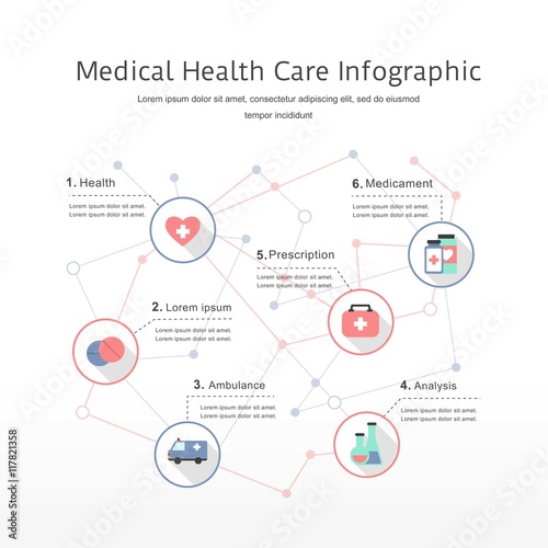 Medical health care infographic elements