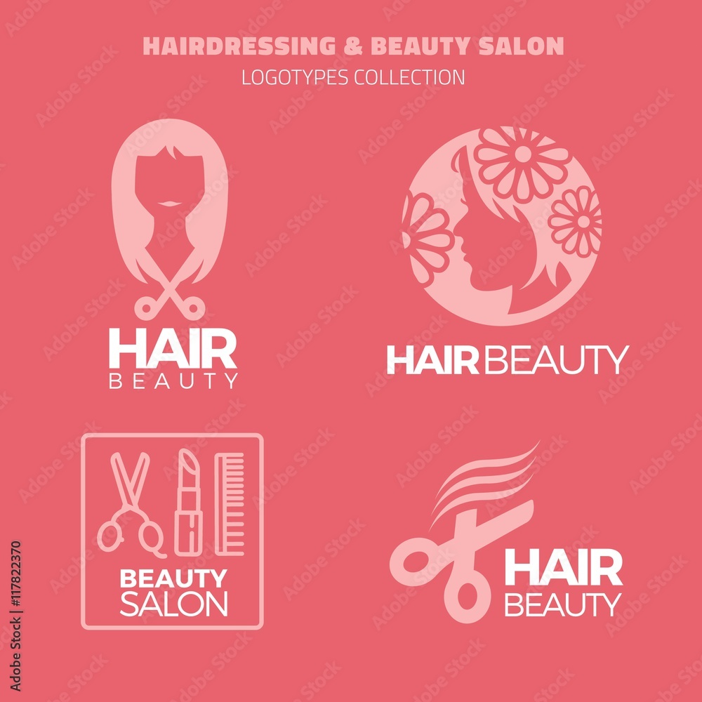 Hairdressing and beauty salon logos