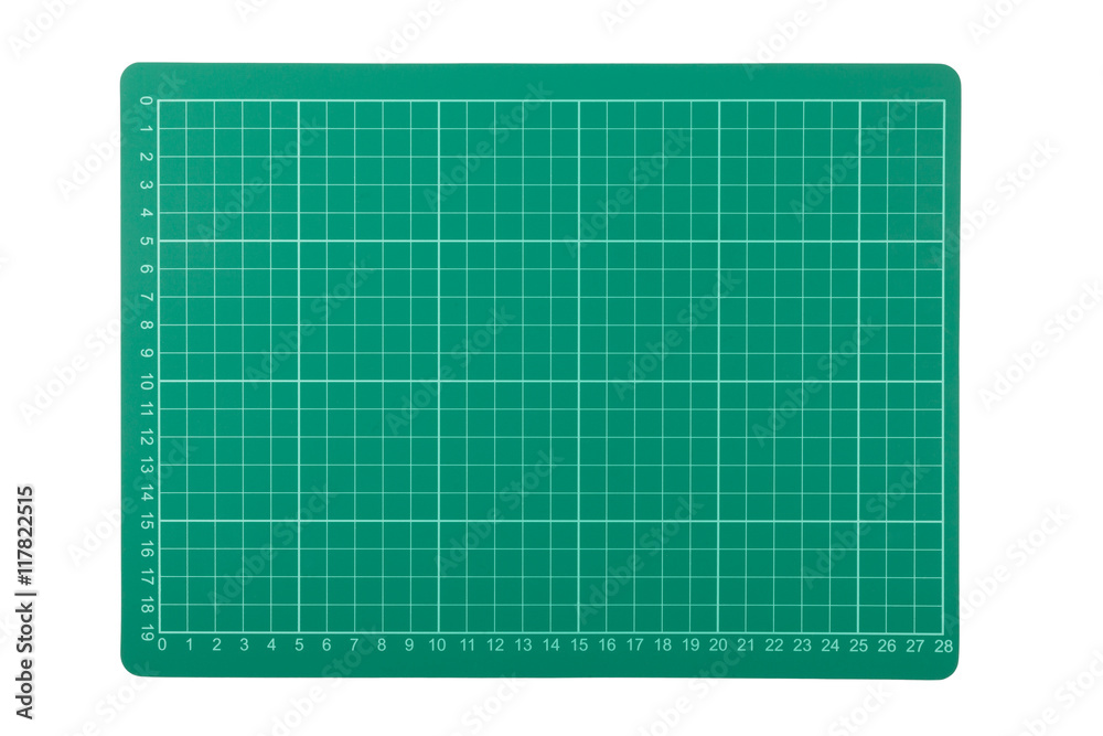 Cutting mats. The ground is green