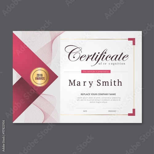 Abstract lines certificate 