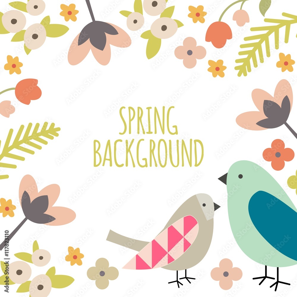 Flat Spring Background Flat Spring Background