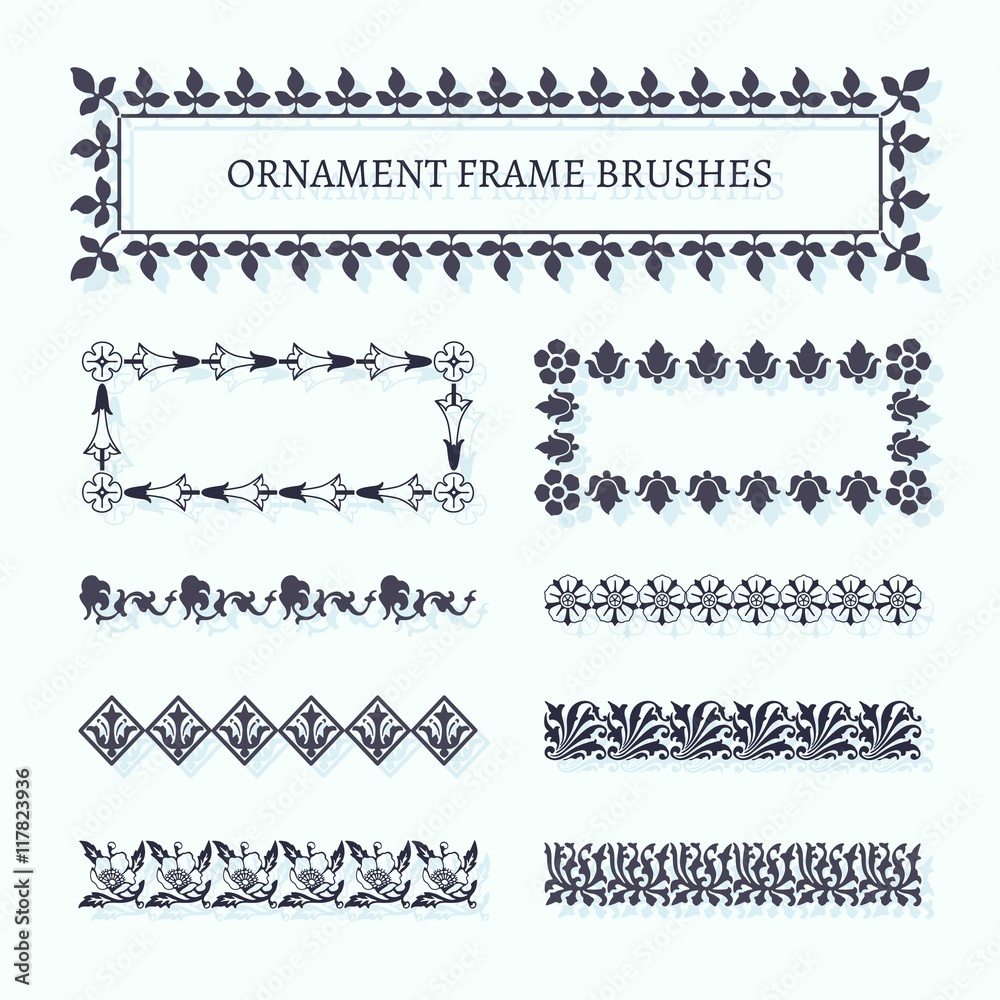 Obraz premium Ornament Frame Brushes