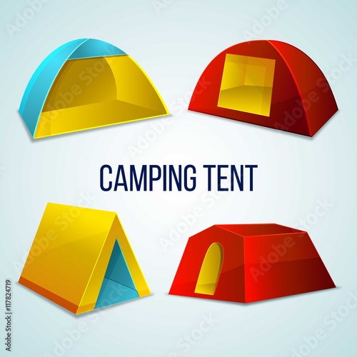 Colors camping tent set