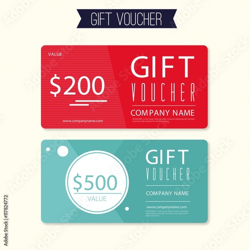 Gift voucher set in two colors