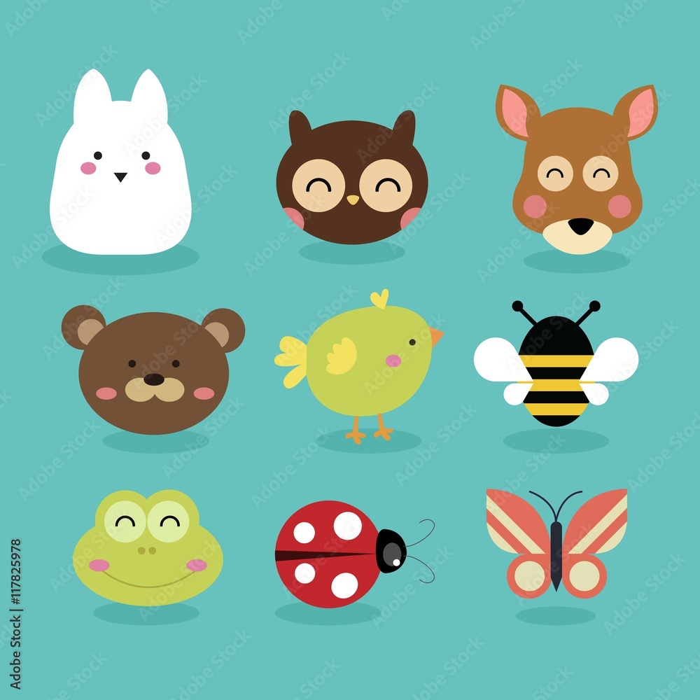 Lovely animals avatars and insects Lovely animals avatars and insects