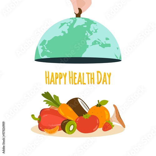 Vegetables menu health day background