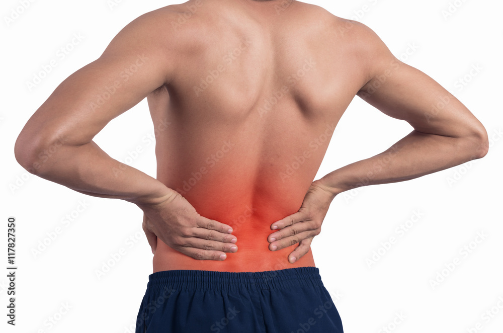 Backache isolated. Backache isolated.