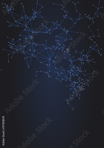 Network abstract polygonal background