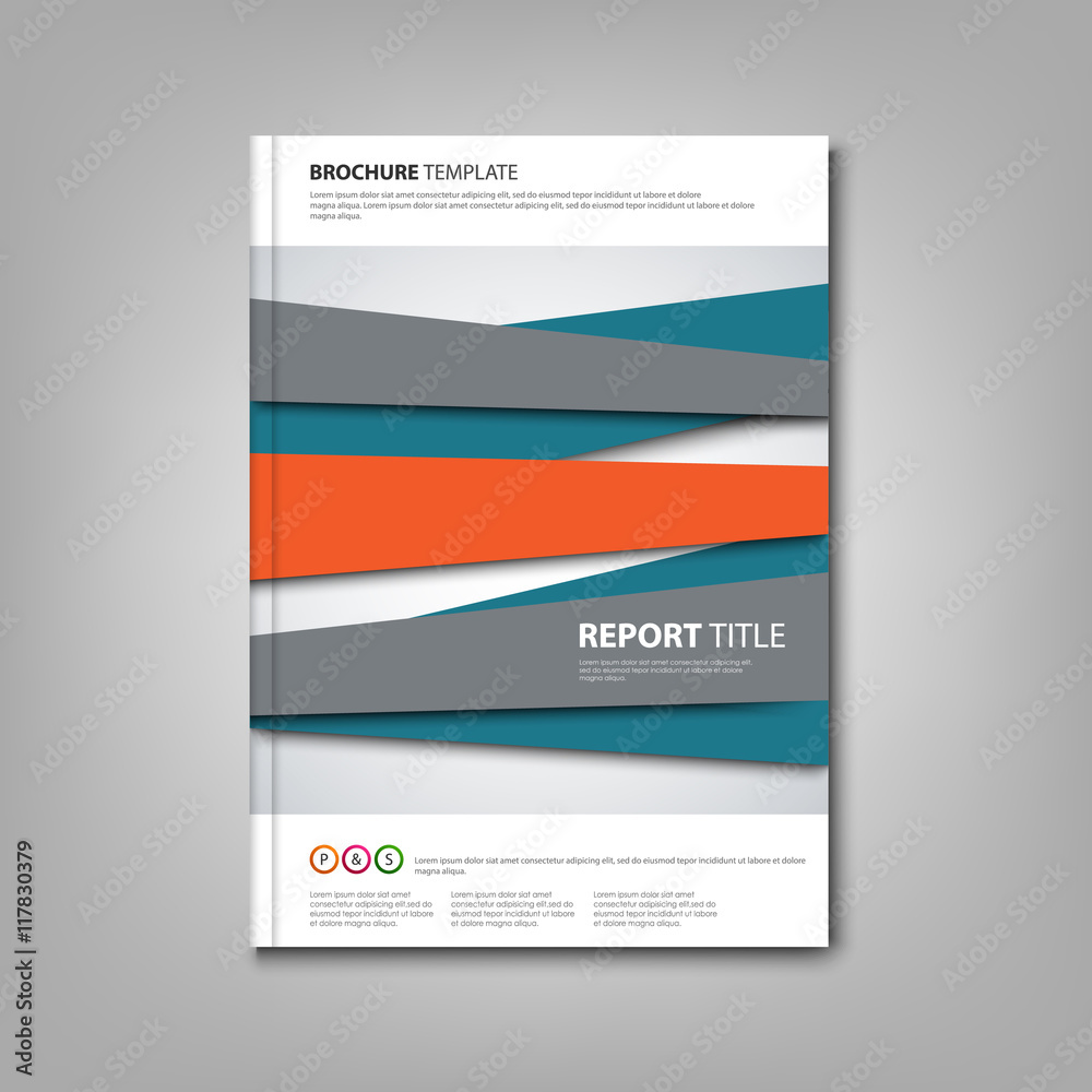 Fototapeta premium Brochures book or flyer with abstract design stripes