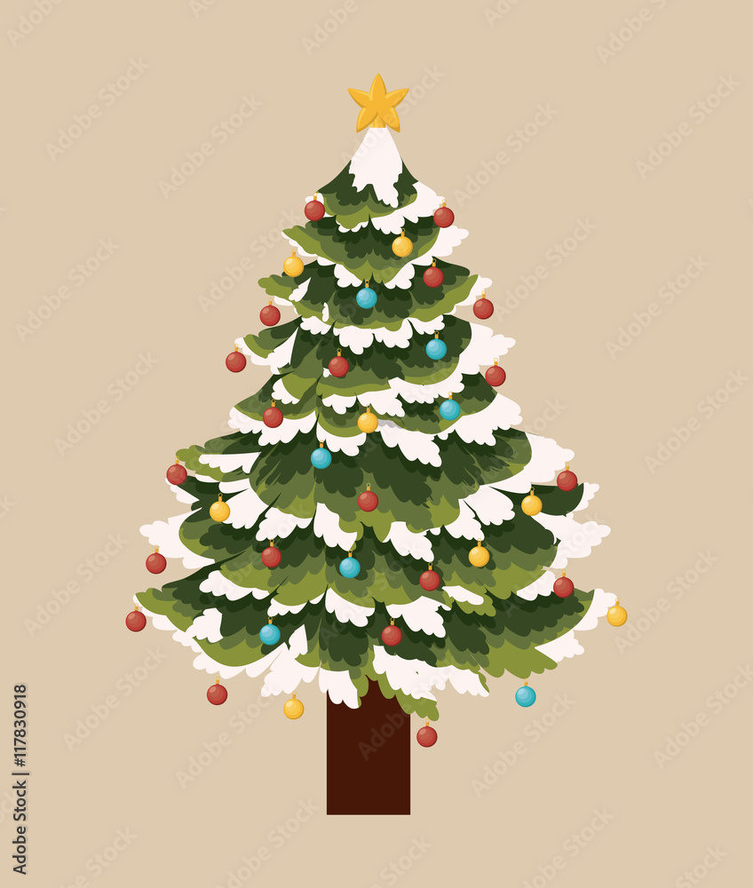 Naklejka premium tree pine christmas icon vector graphic illustration