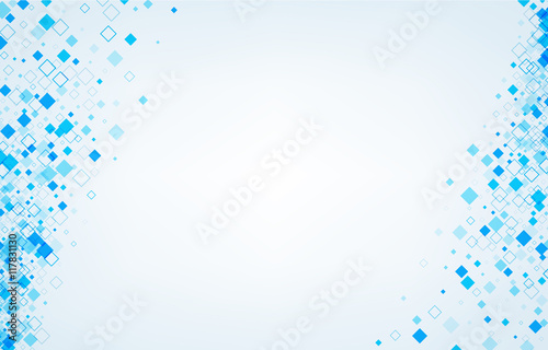 Background with blue rhombs.