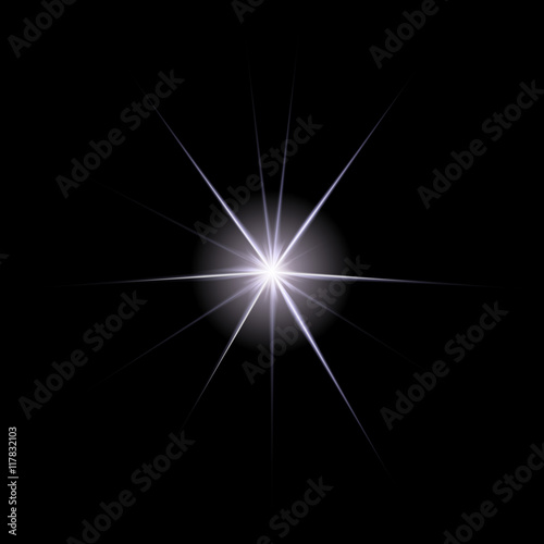 The star with a plurality of long thin beams in space.