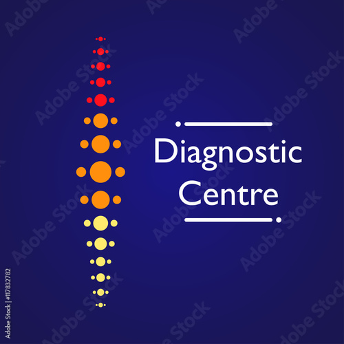 Spine diagnostic center logo on blue background