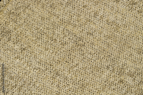Closeup of a natural burlap texture as the background
