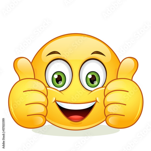 Emoticon showing thumb up