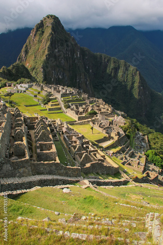 Inca citadel Machu Picchu in Peru photo