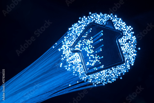 fiber optic connection to housefiber optic connection to house photo