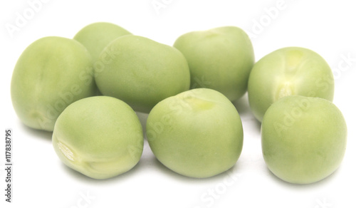 green peas on white