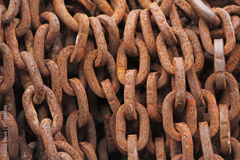 Old rusty metal chain. Industrial background. Old rusty metal chain. Industrial background.