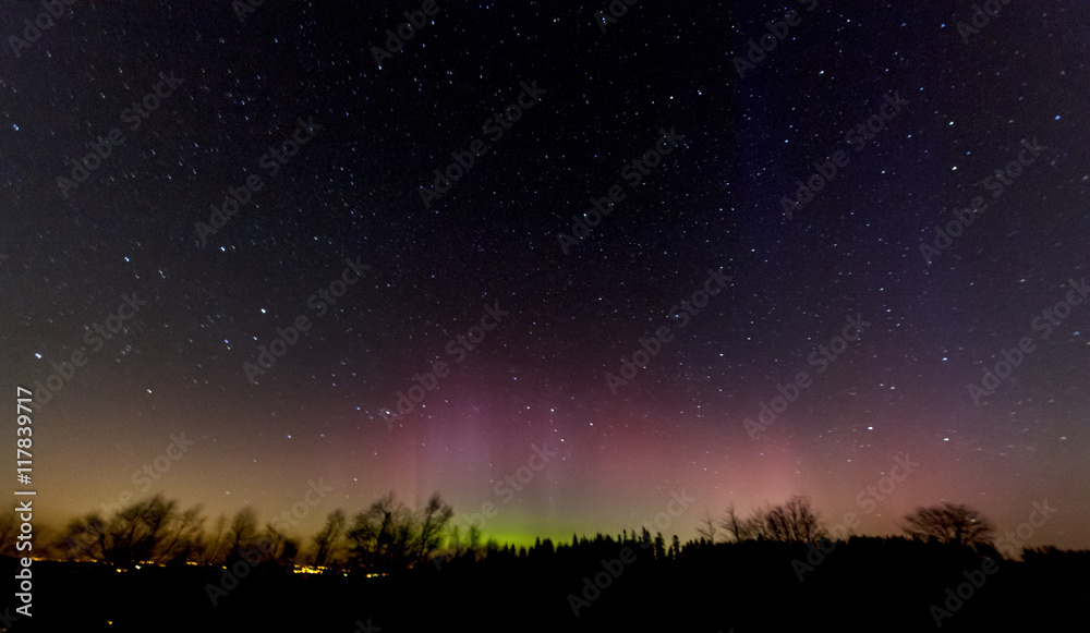 Aurora borealis in Poland, Malopolska county Aurora borealis in Poland, Malopolska county