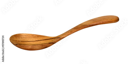 wooden spoon isolated on white with clipping path