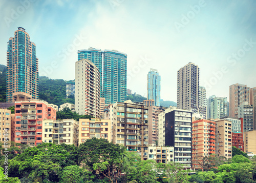 Residencial area of Hong Kong photo