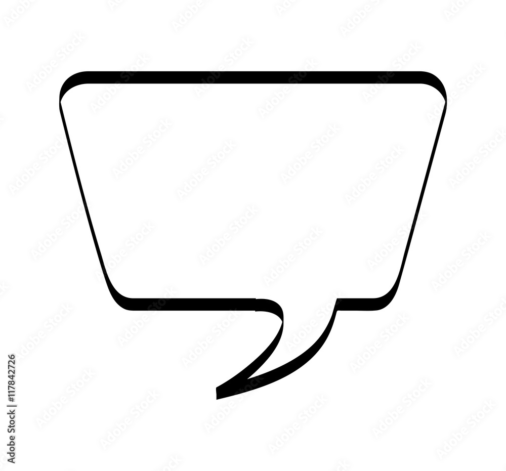 Naklejka premium speech bubble monochrome message icon