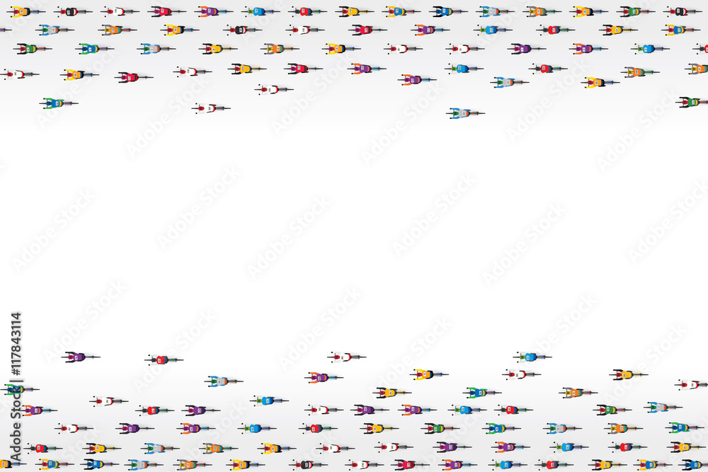 Fototapeta premium Top view of racing bicycle. Vector illustration