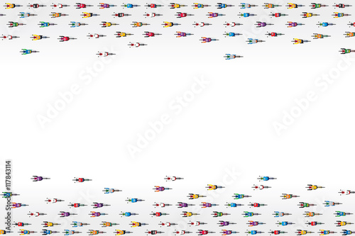 Top view of racing bicycle. Vector illustration