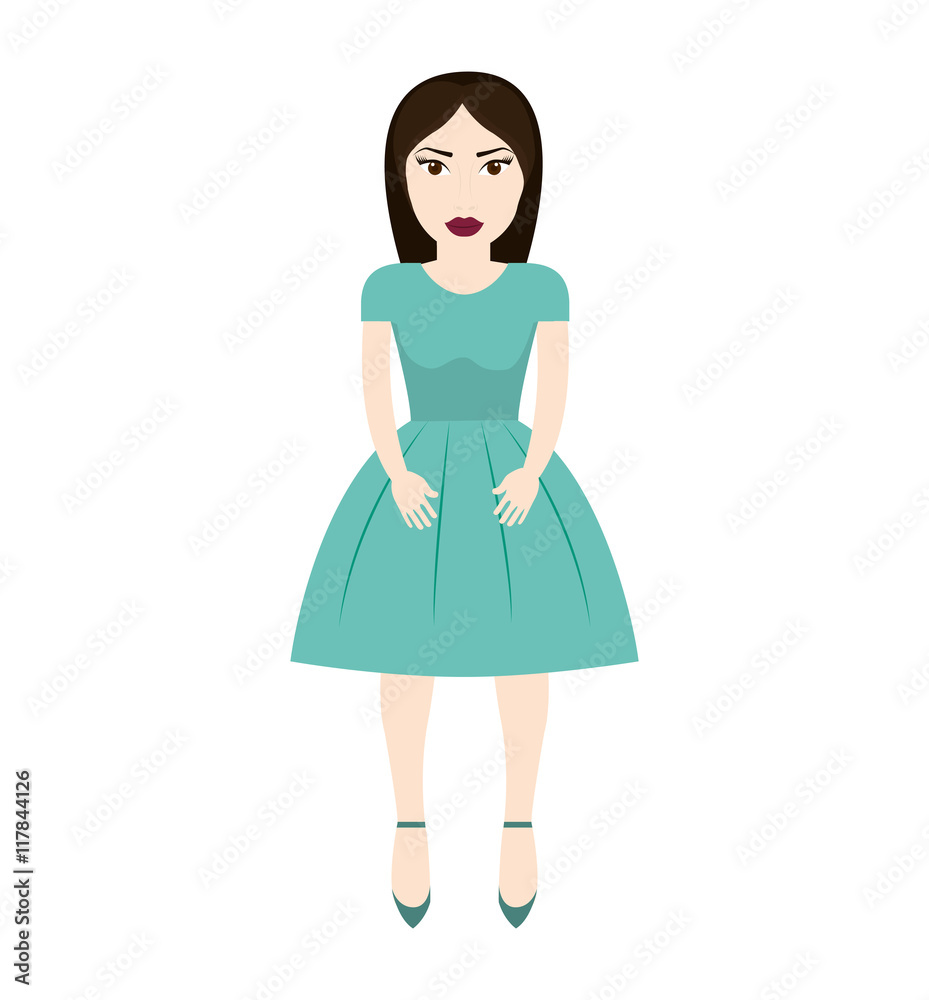 woman girl female avatar black hair icon. Isolated and flat illustration. Vector graphic woman girl female avatar black hair icon. Isolated and flat illustration. Vector graphic
