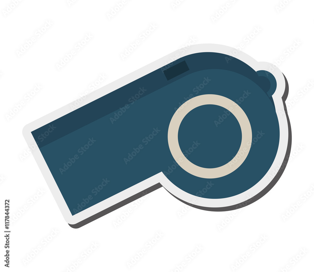flat design single whistle icon vector illustration flat design single whistle icon vector illustration