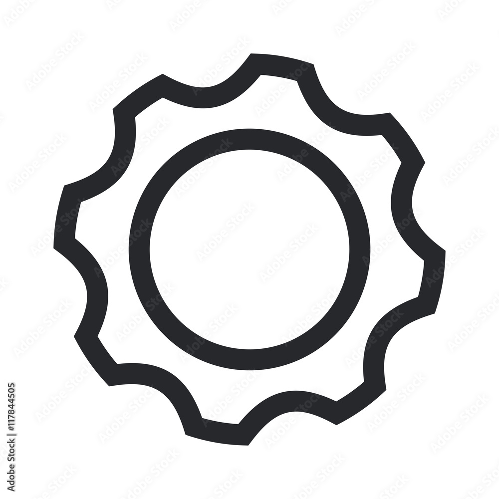 flat design single gear icon vector illustration flat design single gear icon vector illustration